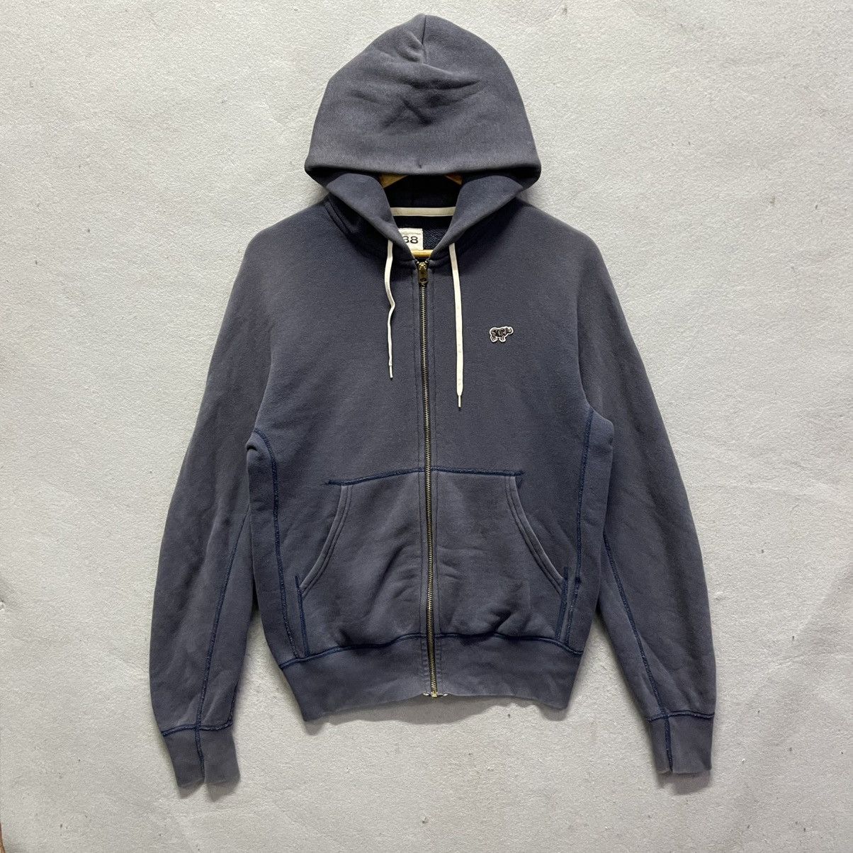 SCYE Vintage Scye Basics Zip-Up Hoodie – Navy Size US M / EU 48-50 / 2 - 1 Thumbnail