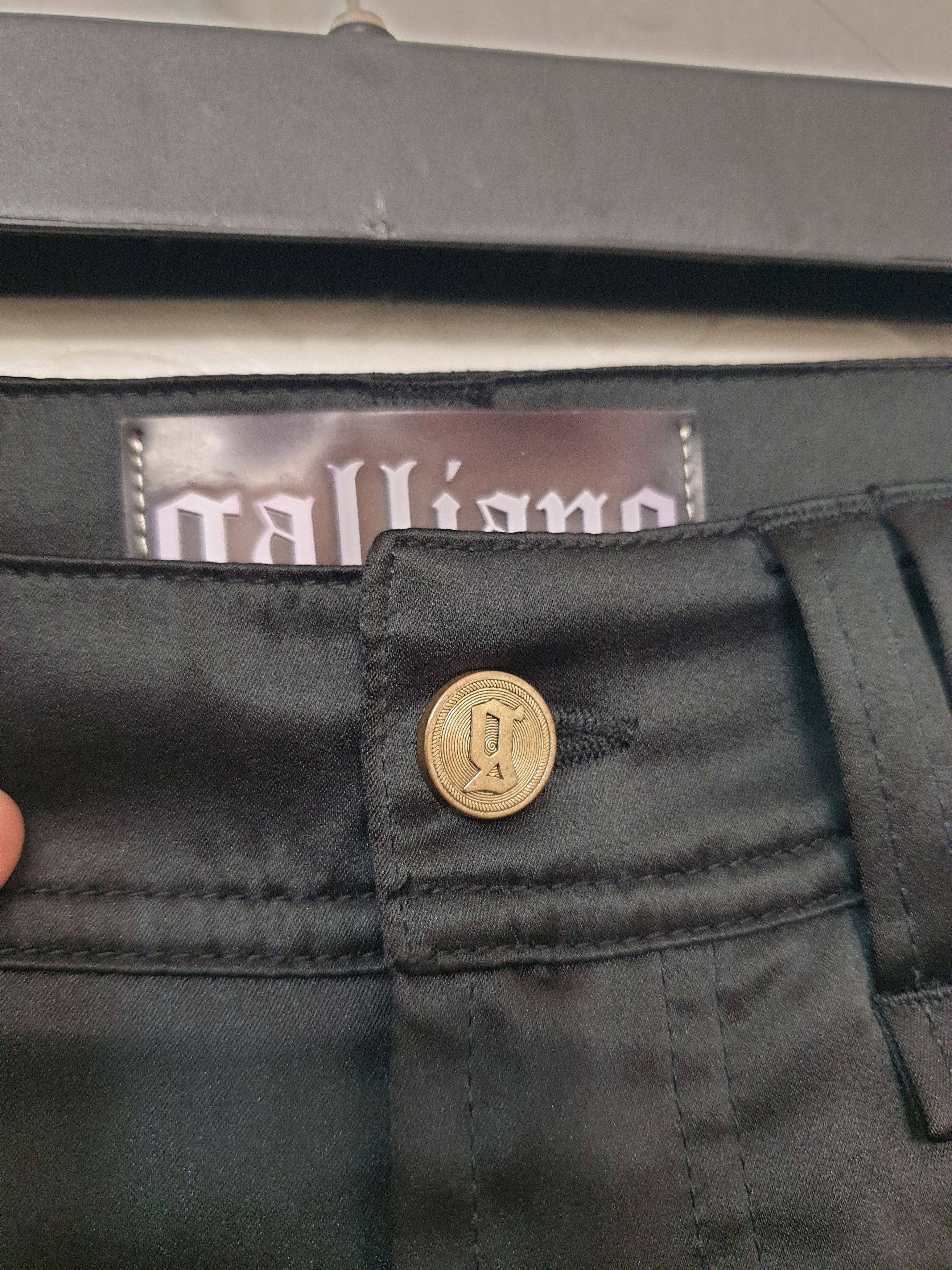 John Galliano GALLIANO pants for WOMEN black size small JOHN GALLIANO Size 27" / US 4 / IT 40 - 5 Thumbnail