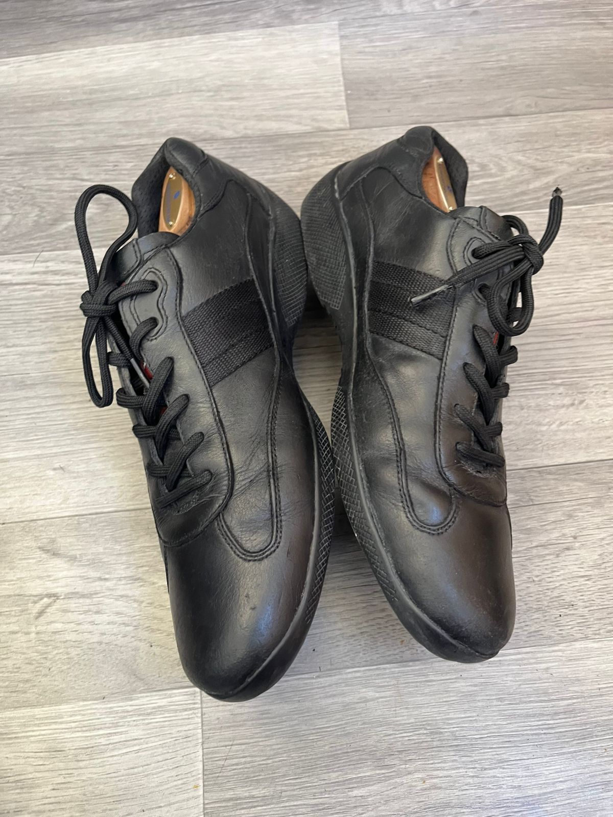 Prada Prada American Cup Black Low-Top Sneakers Sz 8.5 UK Size US 9.5 / EU 42-43 - 8 Thumbnail