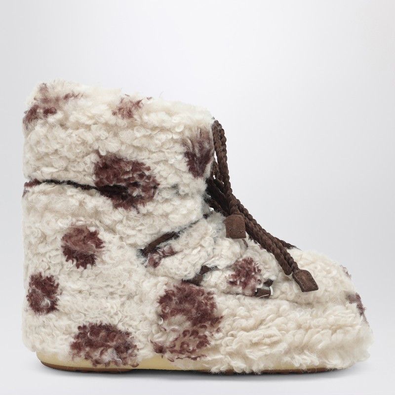 Moon Boot Moon Boot Icon Low Curly Boot With Cow Print Size US 10 / IT 40 - 1 Thumbnail