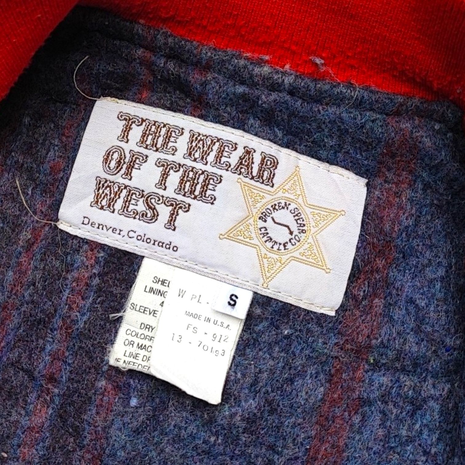 Vintage Vintage The Wear Of The West Bomber Blanket Lined Jacket Size US S / EU 44-46 / 1 - 6 Thumbnail