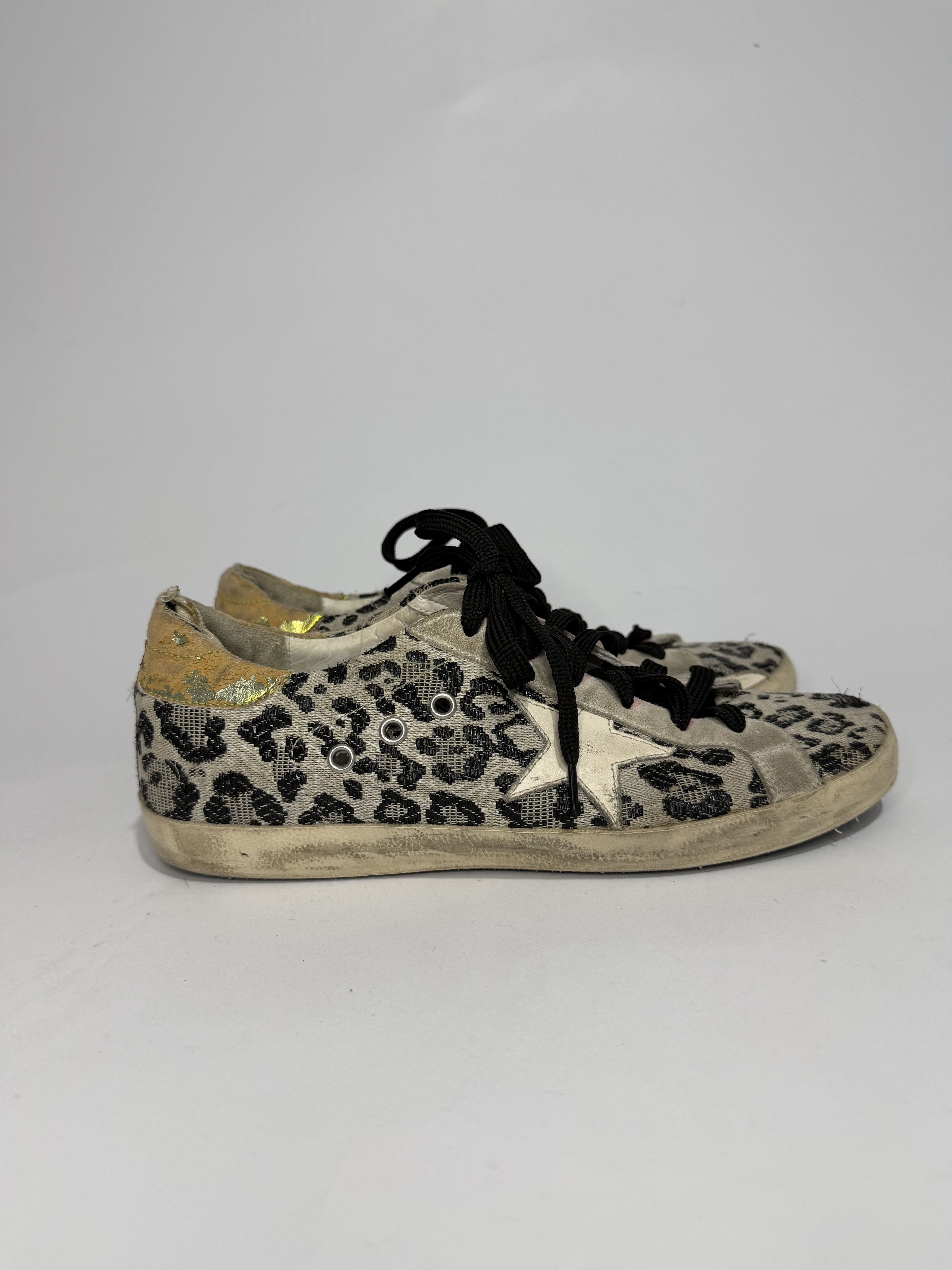 Golden Goose Golden Goose Superstar Leopard Print Distressed Sneakers Size US 8 / EU 41 - 3 Thumbnail