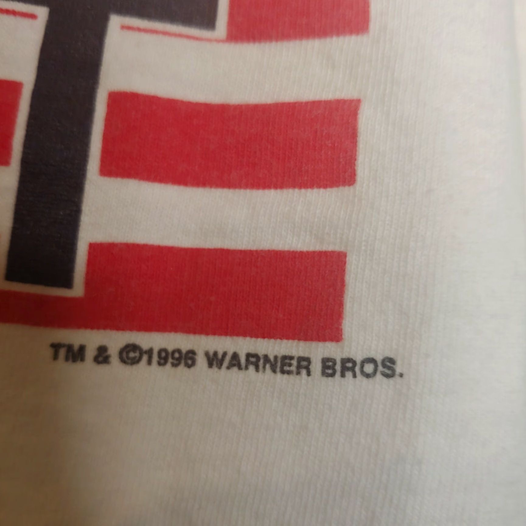 Vintage VINTAGE Tweety Bird Sport Tank Top Womens XL Cropped USA Flag White Cotton Crew Neck Sleeveless 1996 Looney Tunes Size XL / US 12-14 / IT 48-50 - 4 Thumbnail