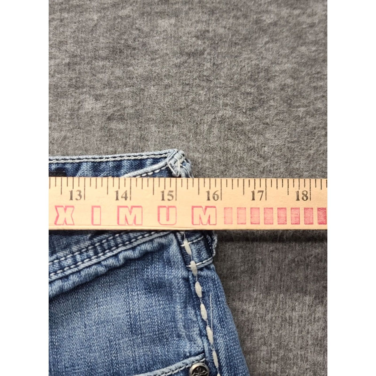 Affliction Affliction Jeans Mens 30x34 Blake Slim Straight Leg Distressed Rock Denim Blue Cotton Stretch Pockets Jeans Boys? Size US 30 / EU 46 - 5 Thumbnail