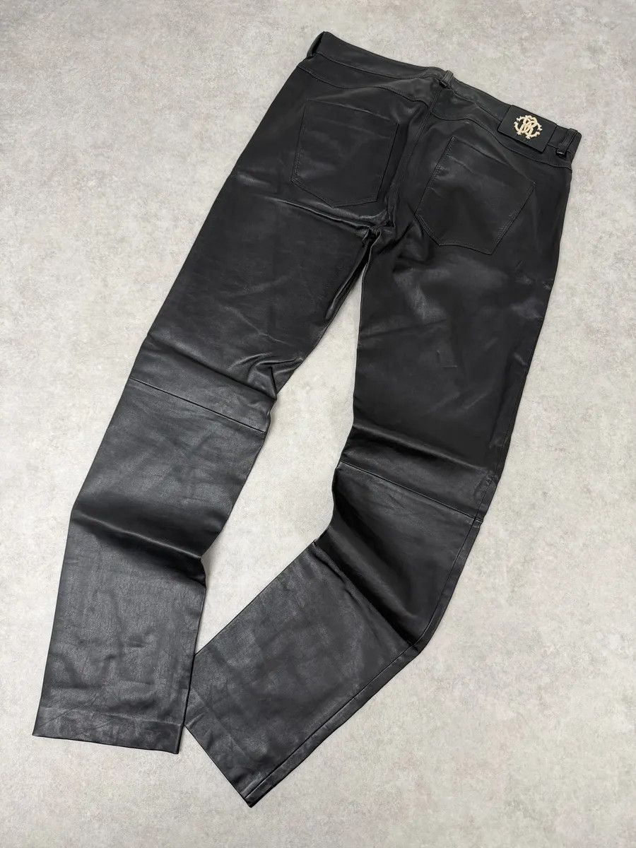 Roberto Cavalli AW2015 Roberto Cavalli Premium Black Biker Leather Pants Size US 33 - 5 Thumbnail