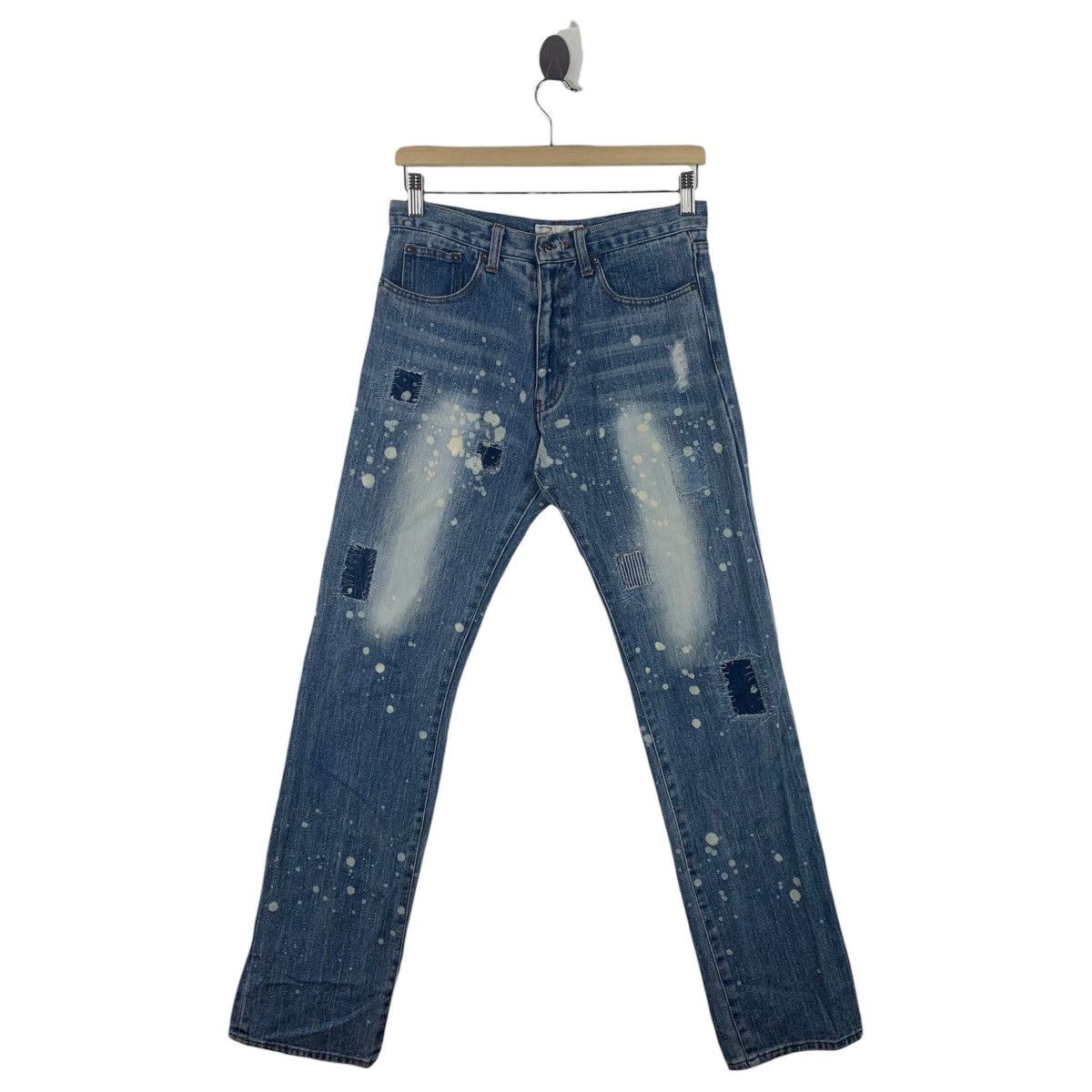 Japanese Brand JTU japanesebrand painter patcher blue jeans Size 29" - 1 Thumbnail