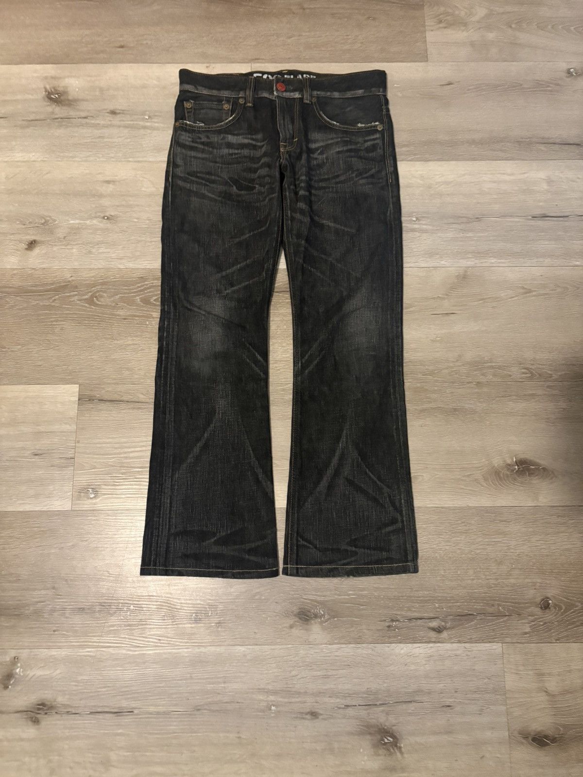 Edwin NEED GONE ‼️ Edwin 503 Blue Trip Black Flare Washed Denim