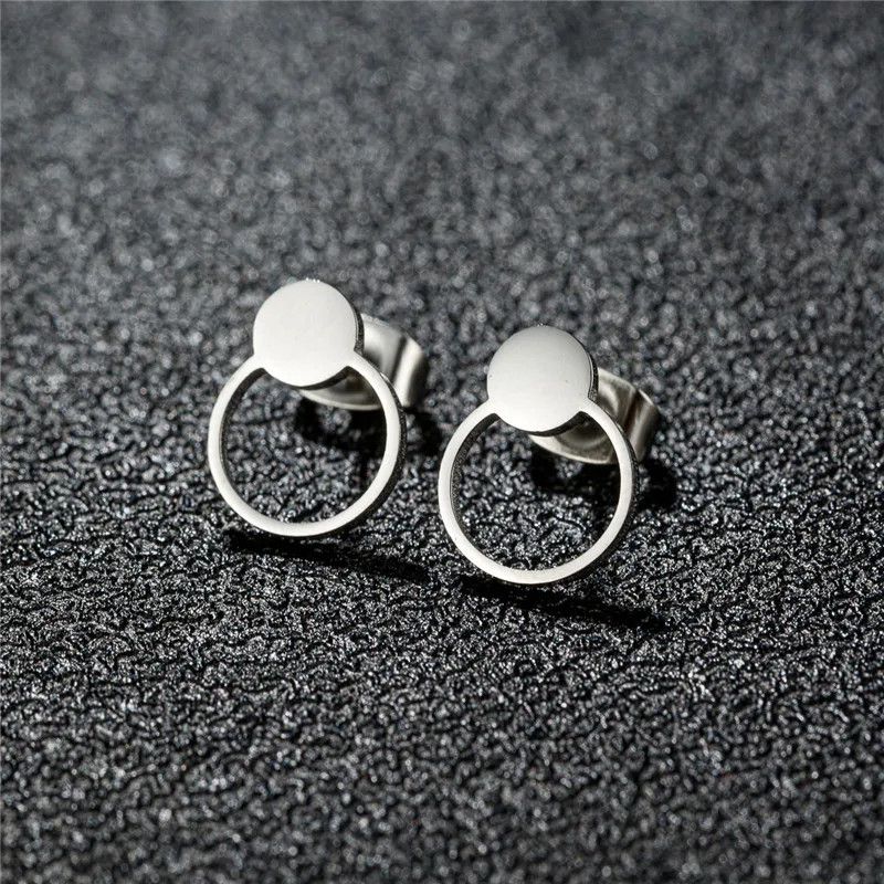 Jewelry Minimalist Geometric Mini Stud Earrings Charm Earring Gift Size ONE SIZE - 1 Thumbnail
