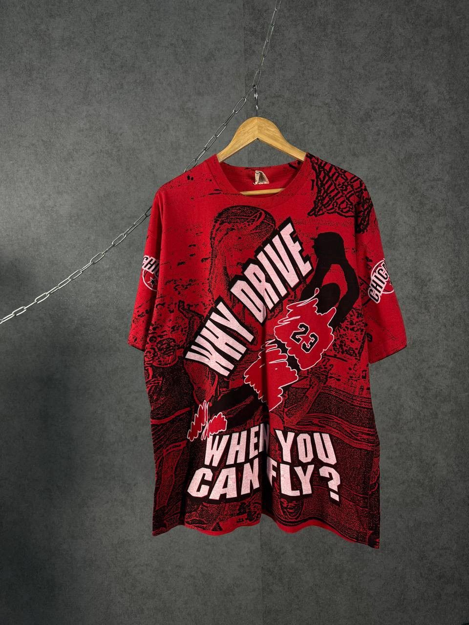 NBA Chicago Bulls NBA vintage overprinted tee Size US XL / EU 56 / 4 - 1 Thumbnail