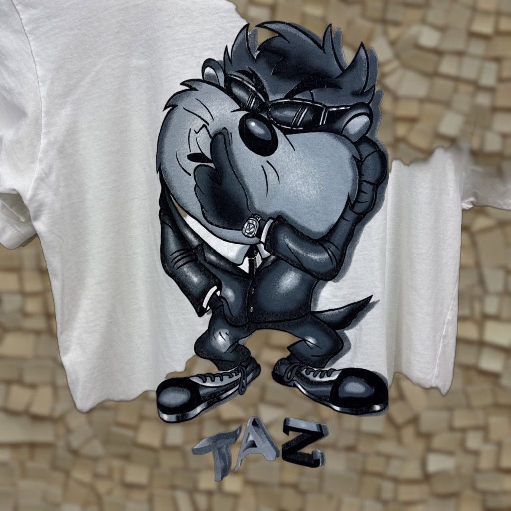 Vintage VINTAGE Warner Bros Taz White T-Shirt Unisex Adult Medium 90s Looney Tunes Cartoon Size US M / EU 48-50 / 2 - 1 Thumbnail