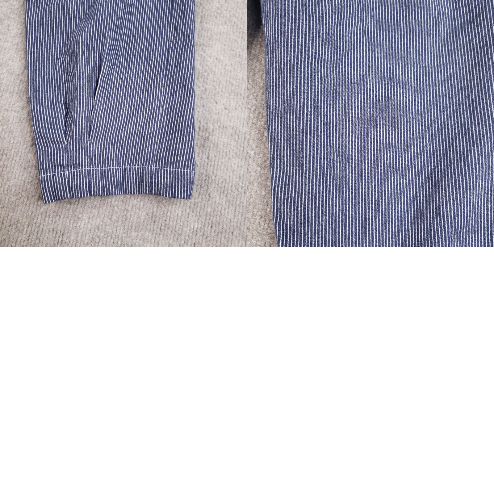 Vince Vince Womens Size 8 Pants (32x29) Blue White Striped Knit Pleated Straight Leg Size 32" / US 10 / IT 46 - 10 Thumbnail