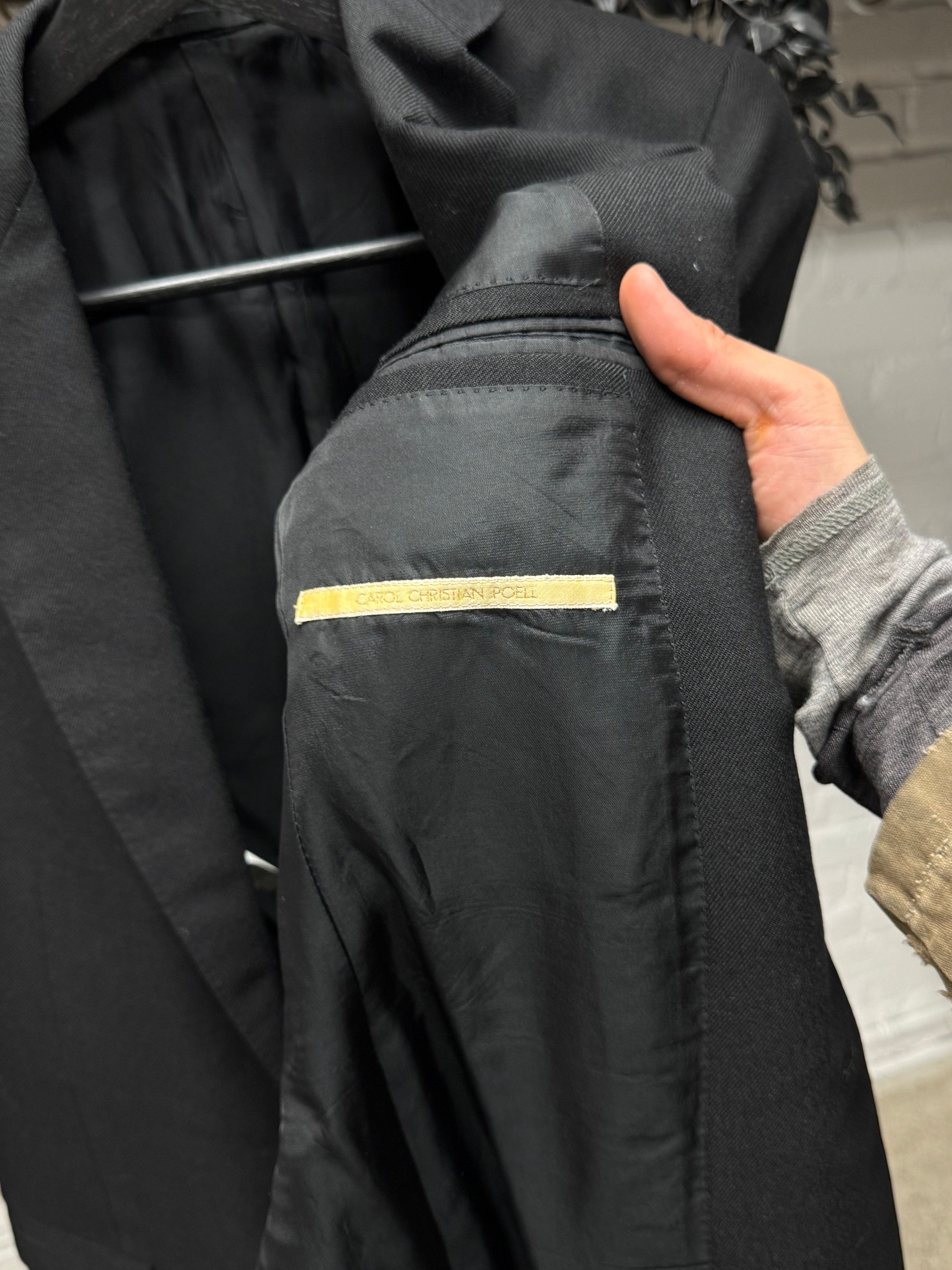 Carol Christian Poell AW1996 Carol Christian Poell ‘0098’ Black Tuxedo Wool Blazer Size 38R - 2 Thumbnail