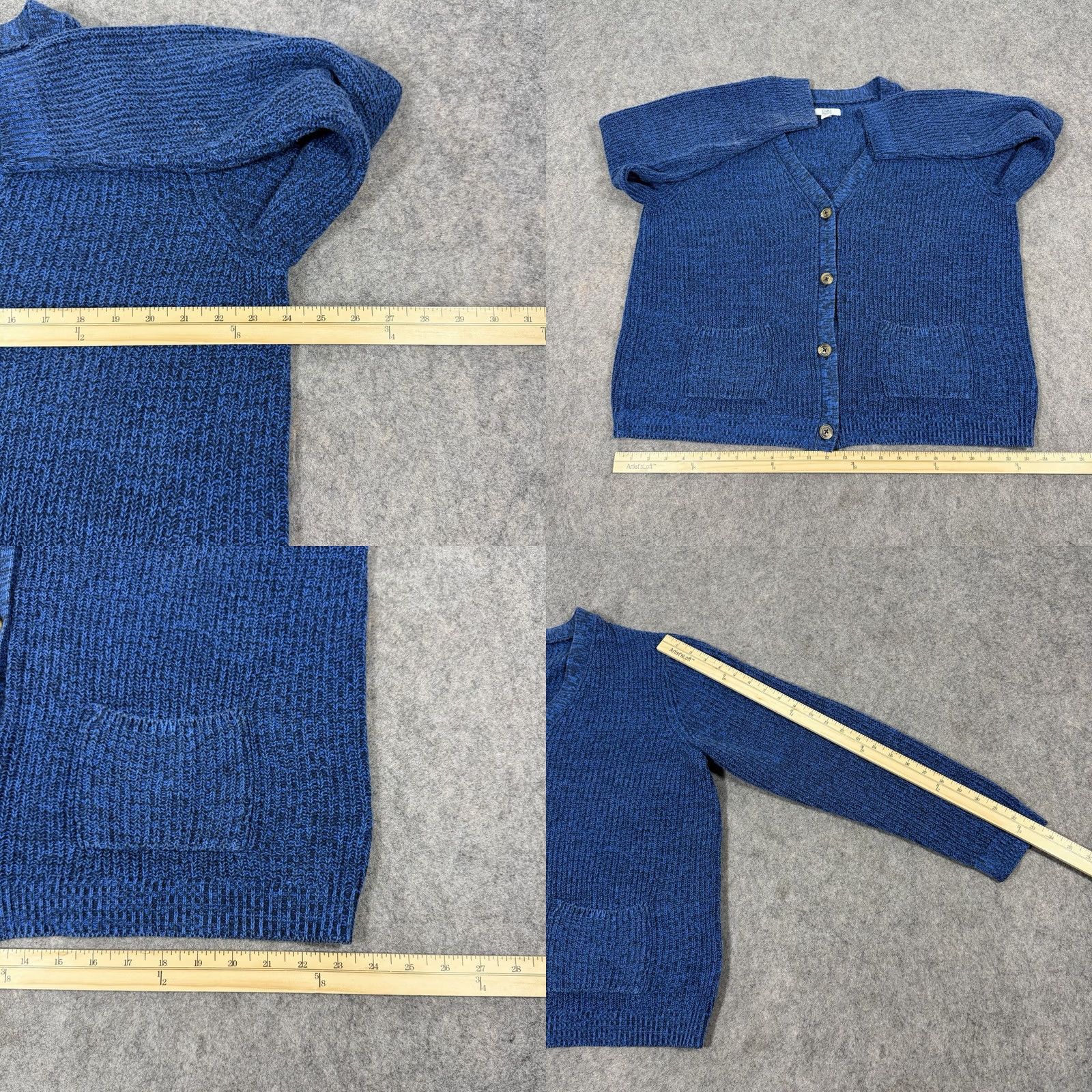 Croft & Barrow Croft & Barrow Button-Up Long-Sleeve Cardigan Knit Sweater Women's XL Blue Size XL / US 12-14 / IT 48-50 - 9 Thumbnail