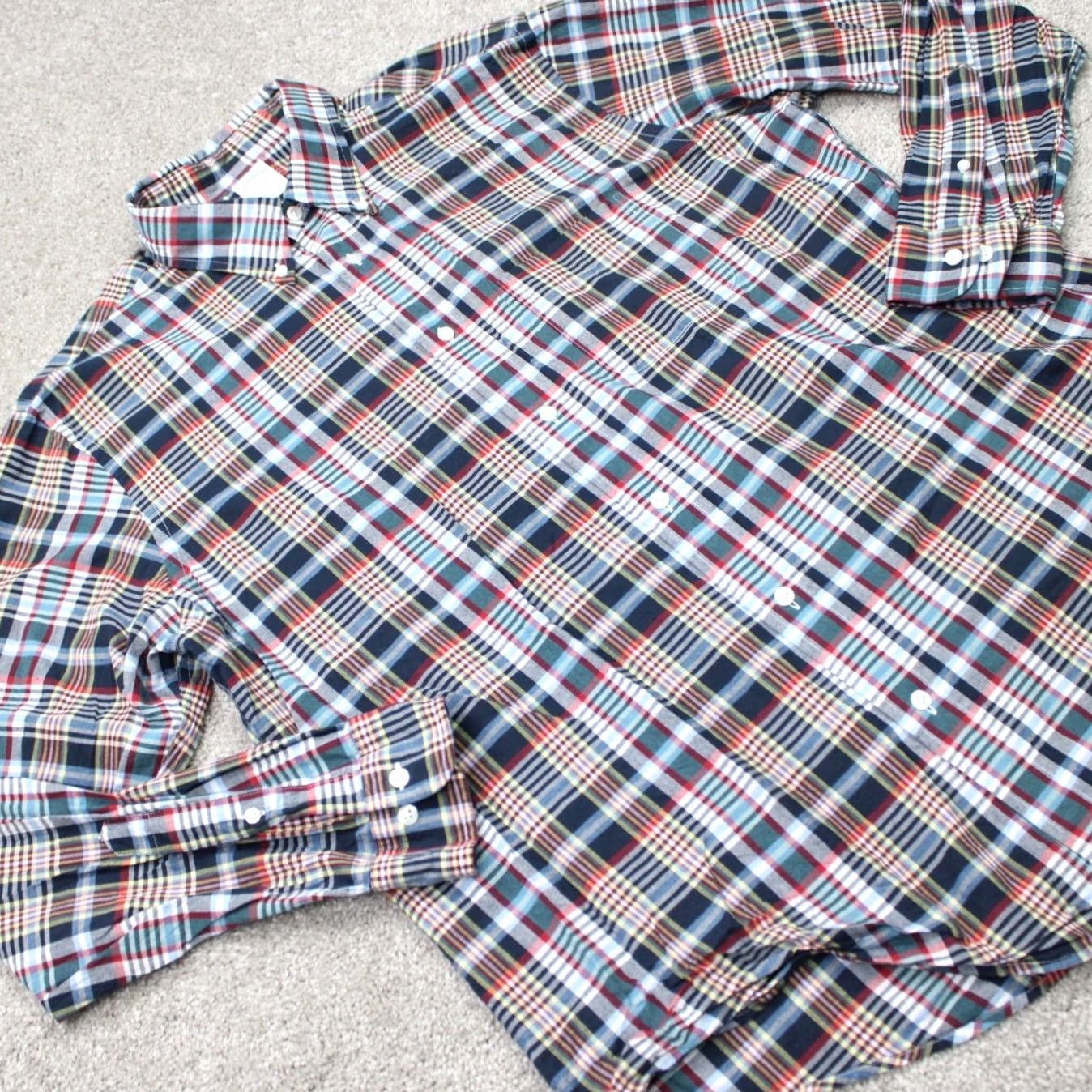 Brooks Brothers Brooks Brothers Regent Shirt Mens XL Red/Green Plaid 100% Cotton Long Sleeve Button-Up Size US XL / EU 56 / 4 - 7 Thumbnail