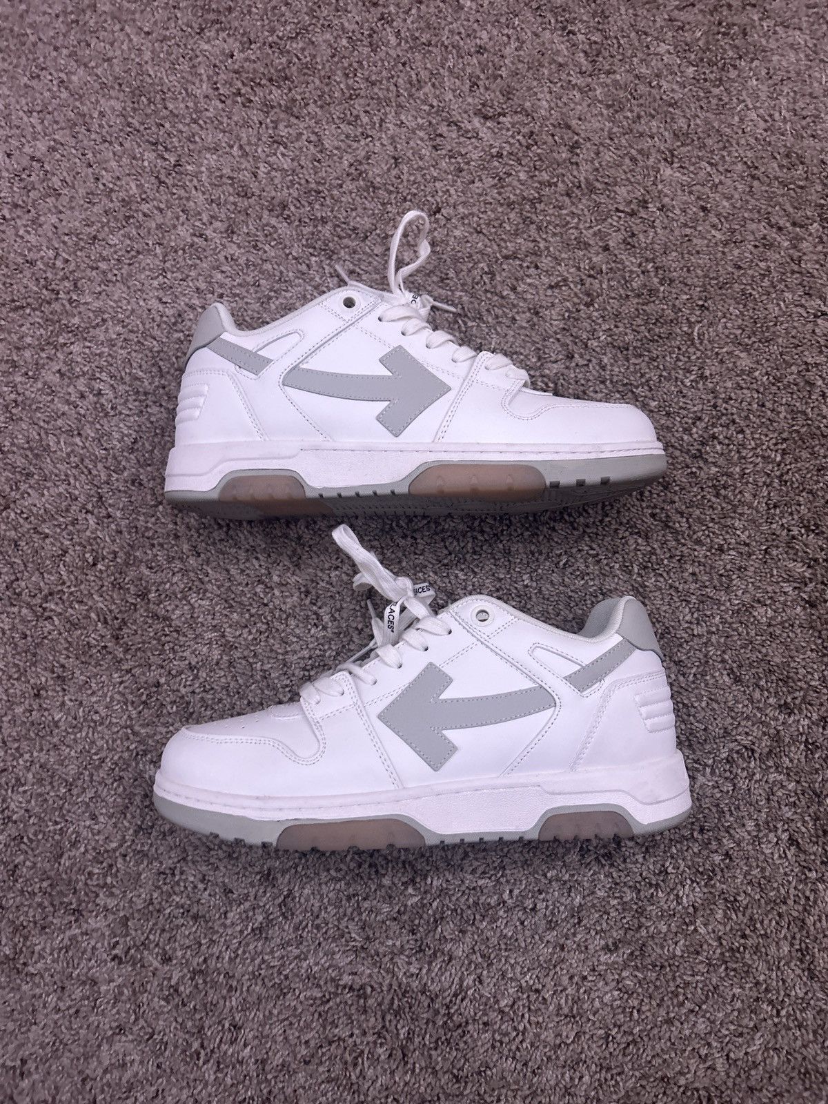 image of Off White x Virgil Abloh Off-White Ooo/out Of Office Shoes in White Beige, Men's (Size 11)