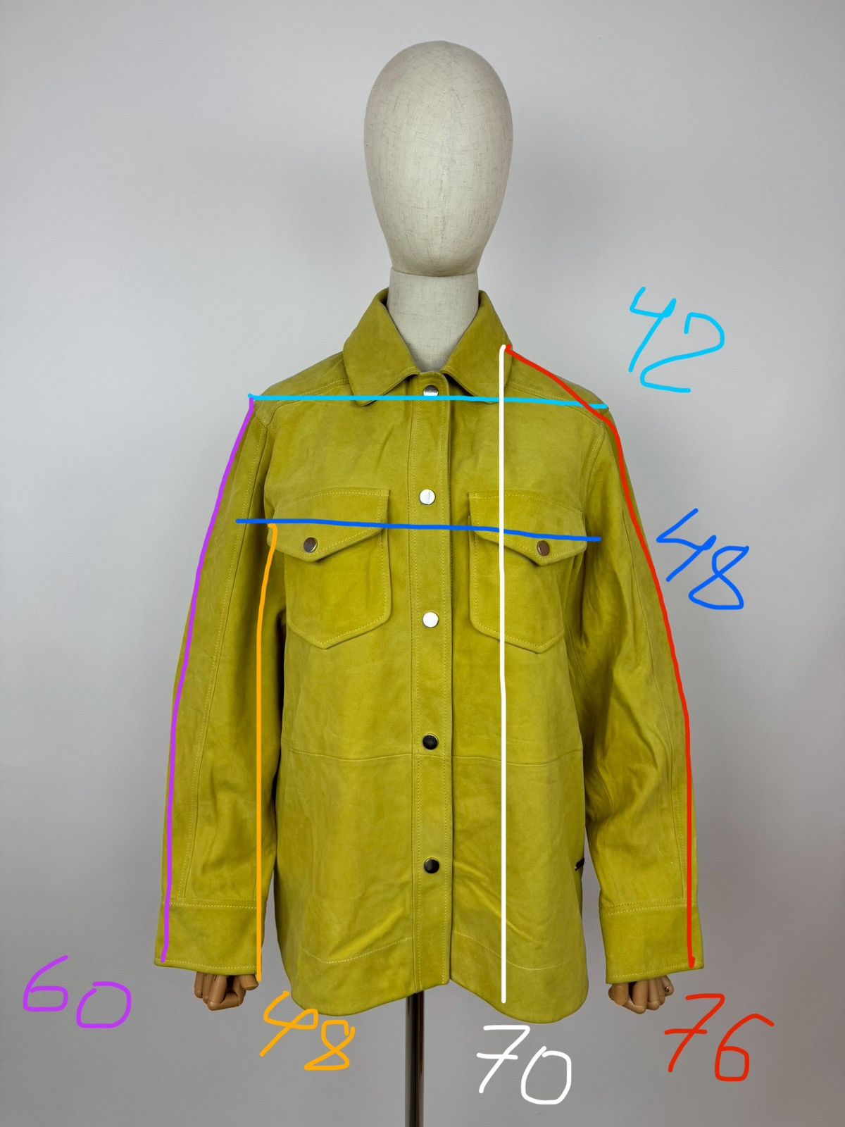 Scotch & Soda Scotch Soda Suede Overshirt Yellow Leather Jacket Womens Size S / US 4 / IT 40 - 15 Thumbnail