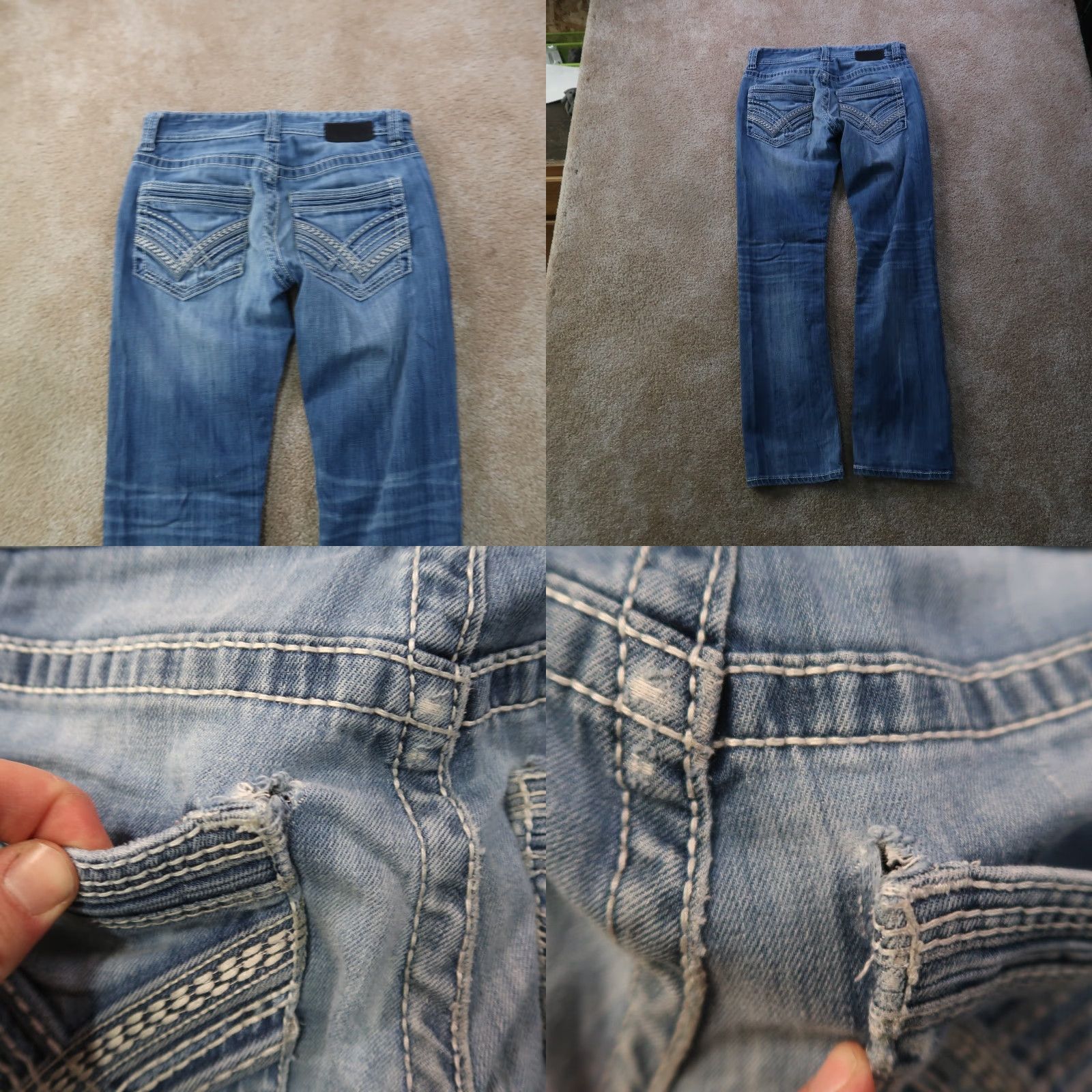 Buckle Black Buckle Black Jeans Women's 29x32 Bootcut Denim Stretch 5-Pocket Blue Slim Regular Distressed No Vintage No Folded Belt Loops Zip Button Logo Size 29" - 8 Thumbnail