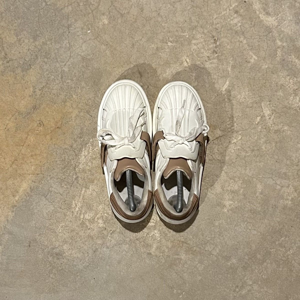 Christian Dior Monsieur × Designer × Dior Dior ID Calfskin Leather Platform Shoes White/Nude US 5.5 Size US 5.5 / EU 38 - 11 Thumbnail