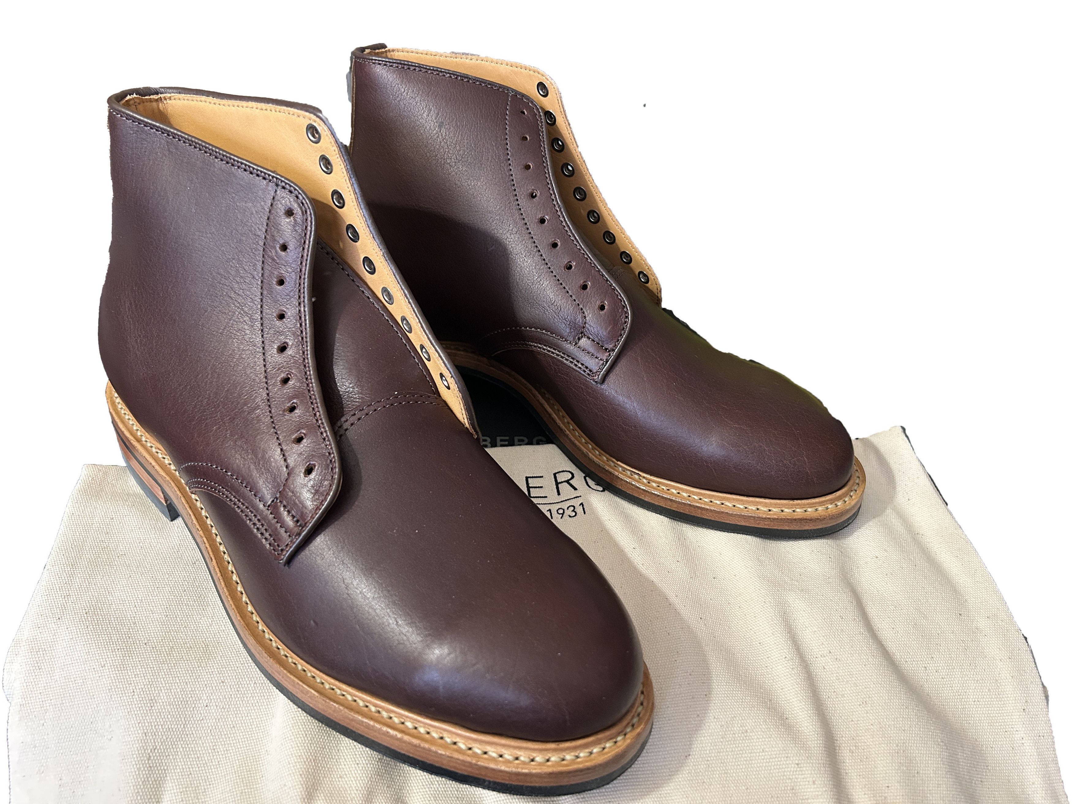 Viberg Service Boots Brown Derby Snuff Calf Leather 2020 Chukka Size US 9 / EU 42 - 7 Thumbnail