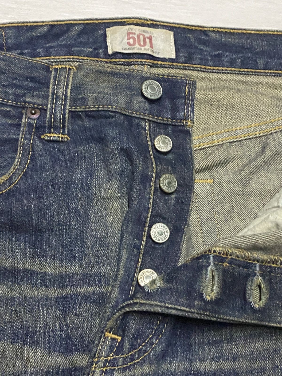 Levi's Vintage Levis 501 Mud Wash Distressed Baggy Jeans Size US 34 / EU 50 - 13 Thumbnail