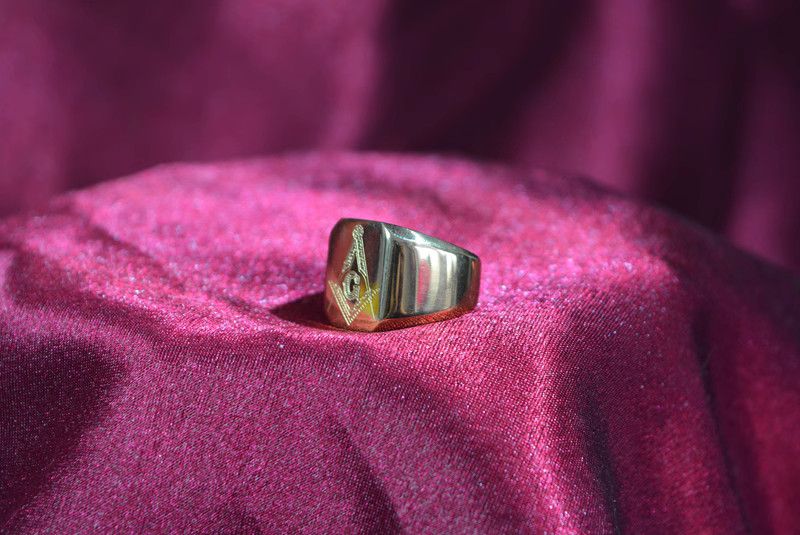 Jewelry Freemasonry Jewelry Rings Open Size Chrome Ring (Size 7-13) Size ONE SIZE - 4 Thumbnail