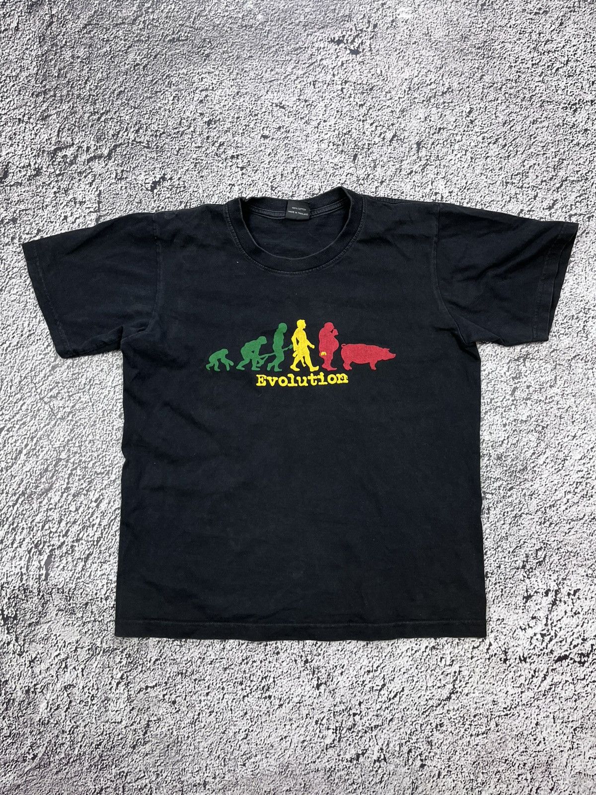 Vintage Vintage humor printed evolution logo tee M Size US M / EU 48-50 / 2 - 1 Thumbnail