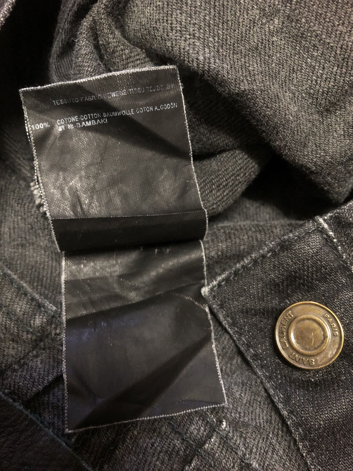 Hedi Slimane × Saint Laurent Paris SAINT LAURENT D01 PARIS BLACK DENIM Size 32" / US 10 / IT 46 - 23 Thumbnail