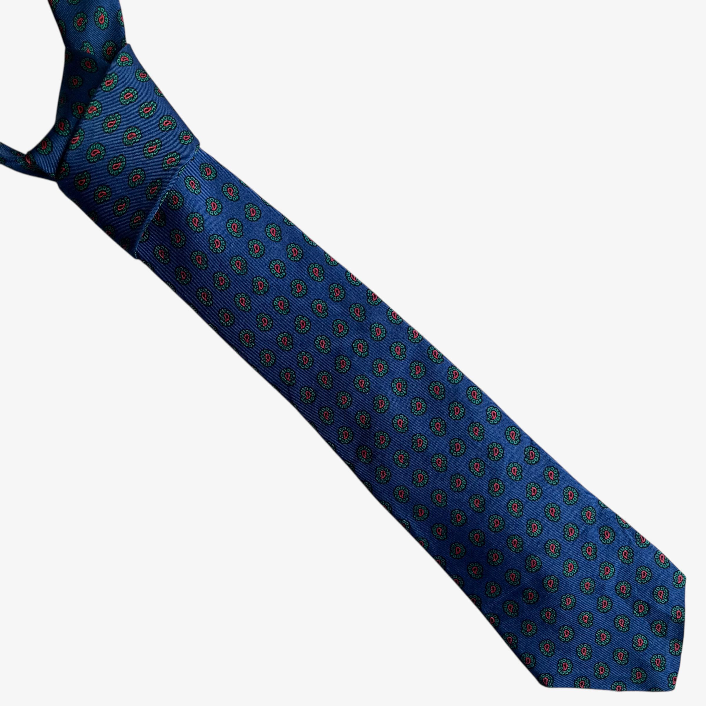 Brooks Brothers Vintage 80s Brooks Brothers Geometric Paisley Print Silk Tie Size ONE SIZE - 1 Thumbnail