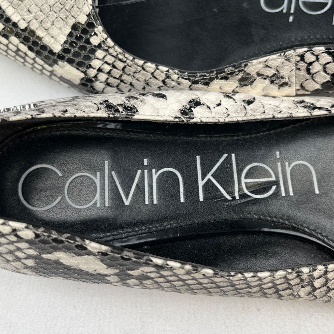 Calvin Klein Calvin Klein Emerin Women's Black/White Shoes/Flats Sz 9 SKU Size US 9 / IT 39 - 6 Thumbnail