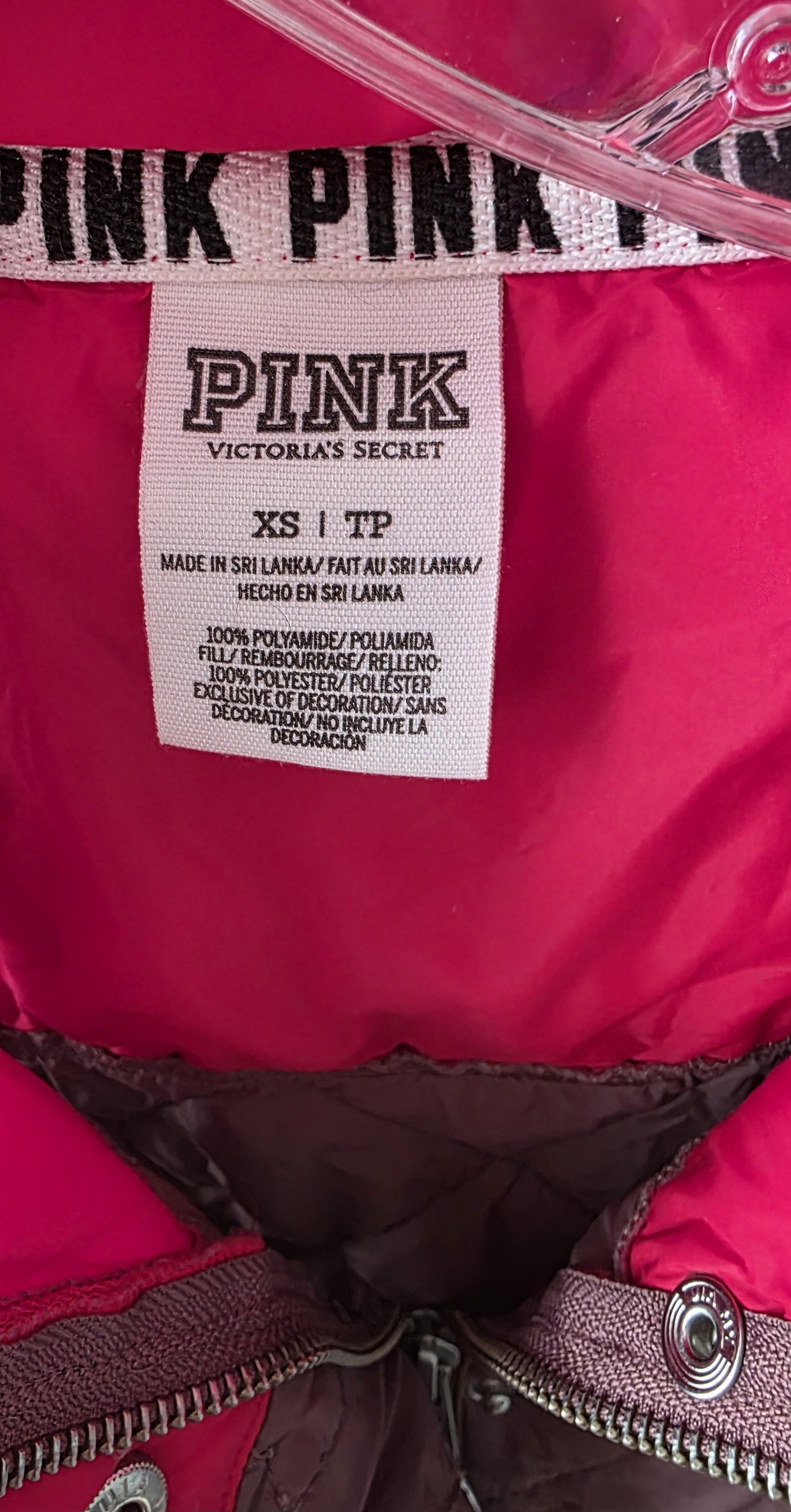 Victoria's Secret Victoria's Secret PINK Quilted Lightweight Vest Mauve/Red XS Size XS / US 0-2 / IT 36-38 - 3 Thumbnail