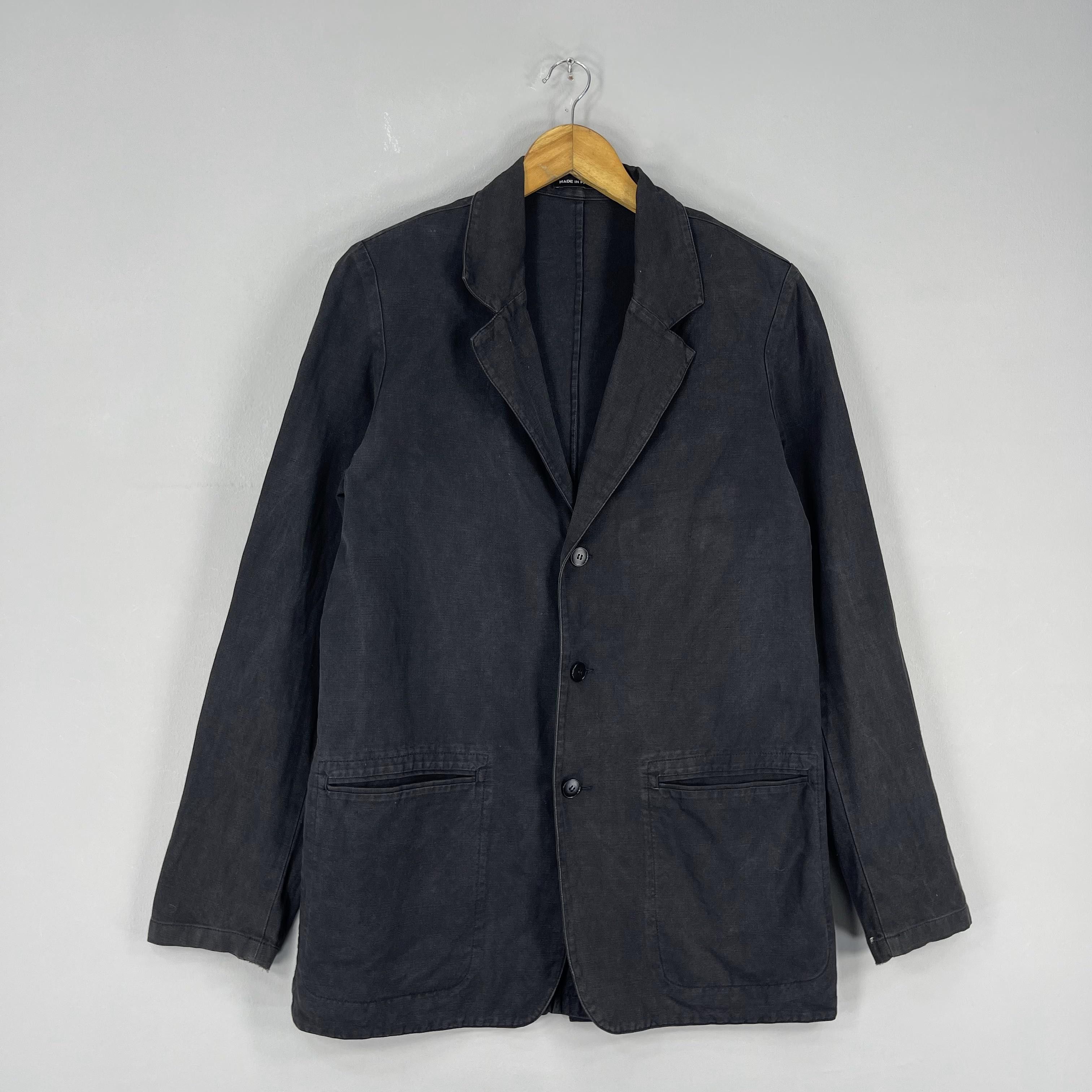 agnes b. Vintage AGNES B Denim Workers Distressed Jacket Size M / US 6-8 / IT 42-44 - 4 Thumbnail