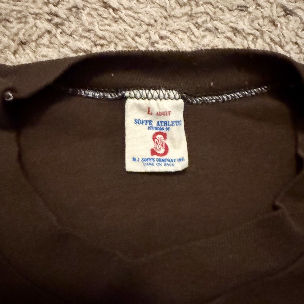Vintage VINTAGE 70s BROWN BLANK TEE! Size US L / EU 52-54 / 3 - 6 Thumbnail