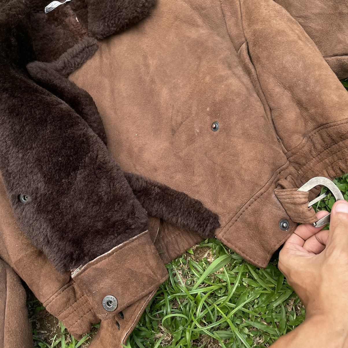 Leather Vintage O’ned Sheepskin Double Collar Biker Jacket Size US S / EU 44-46 / 1 - 15 Thumbnail