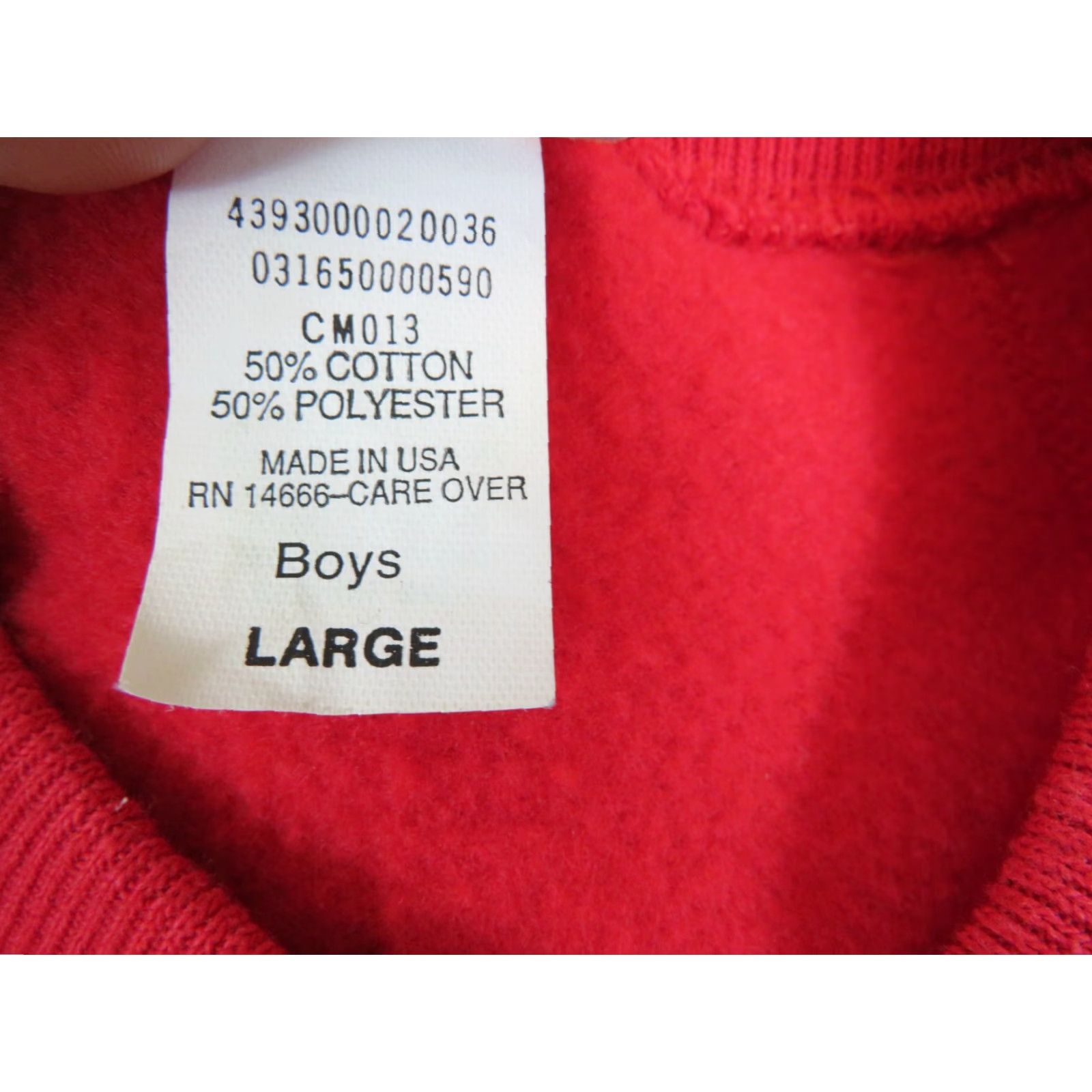Lee VINTAGE Lee Sturdy Sweats Sweatshirt Red L Boys Deer Buck Whitetail 70s 80s Size US L / EU 52-54 / 3 - 6 Thumbnail