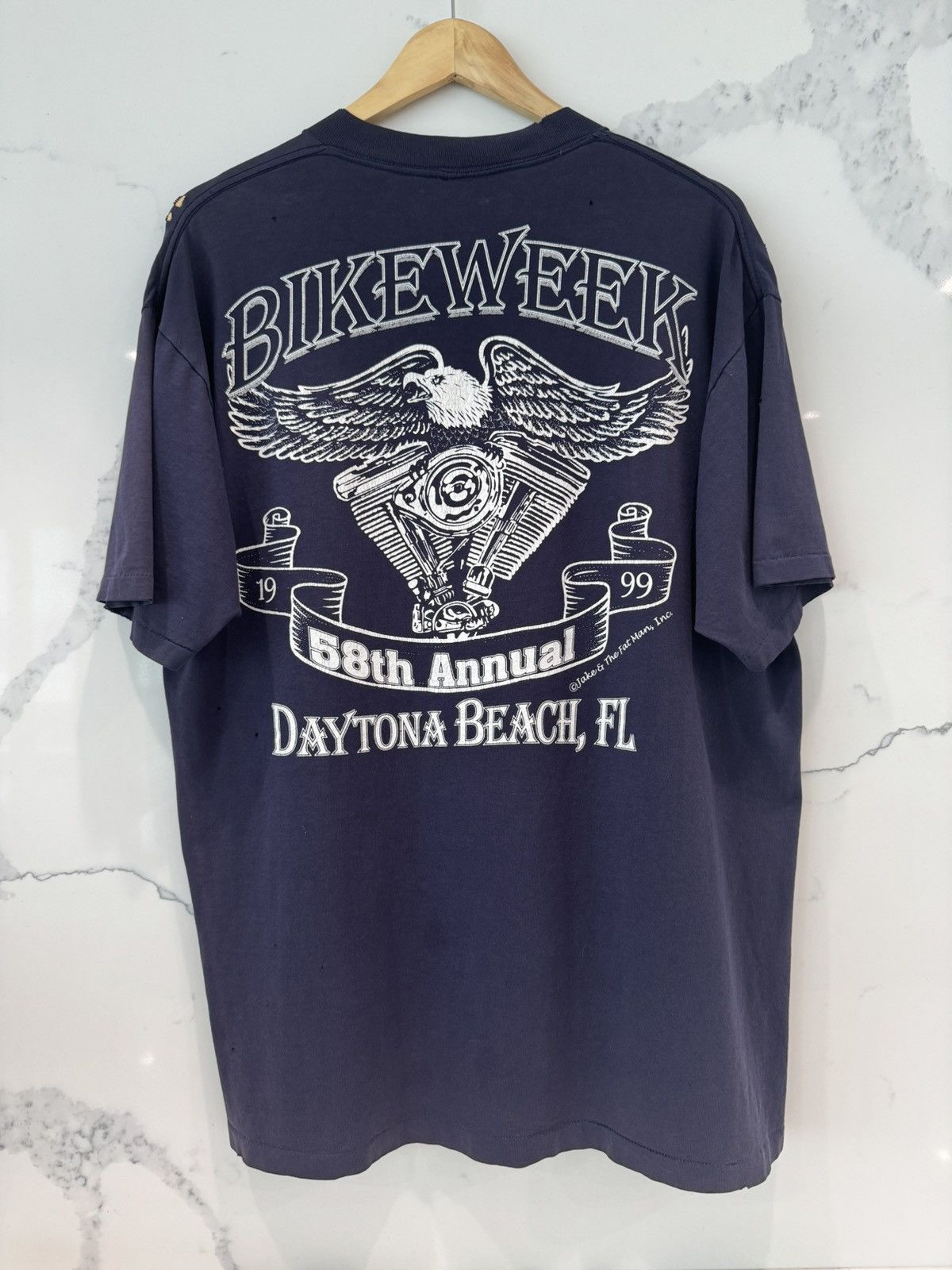 Harley Davidson Vintage 90’s Harley Davidson Bike Week T Shirt X-Large Blue Size US XL / EU 56 / 4 - 6 Thumbnail