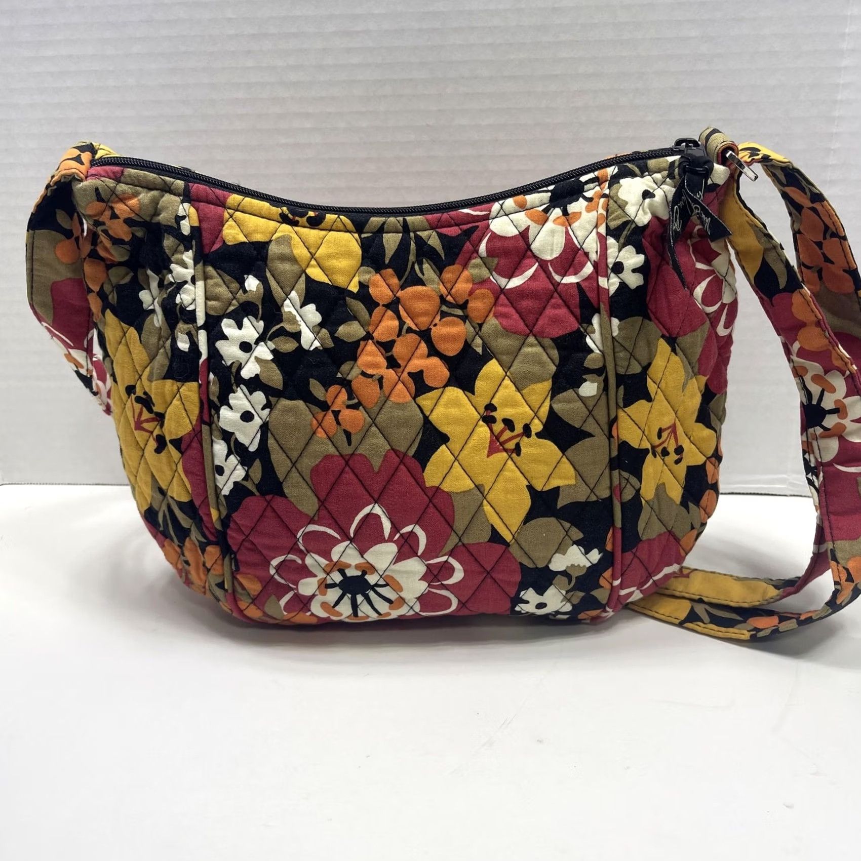 Vera Bradley Vera Bradley Crossbody Bag Hobo Womens Floral Quilted Multicolor Red Yellow Purses Size ONE SIZE - 2 Thumbnail