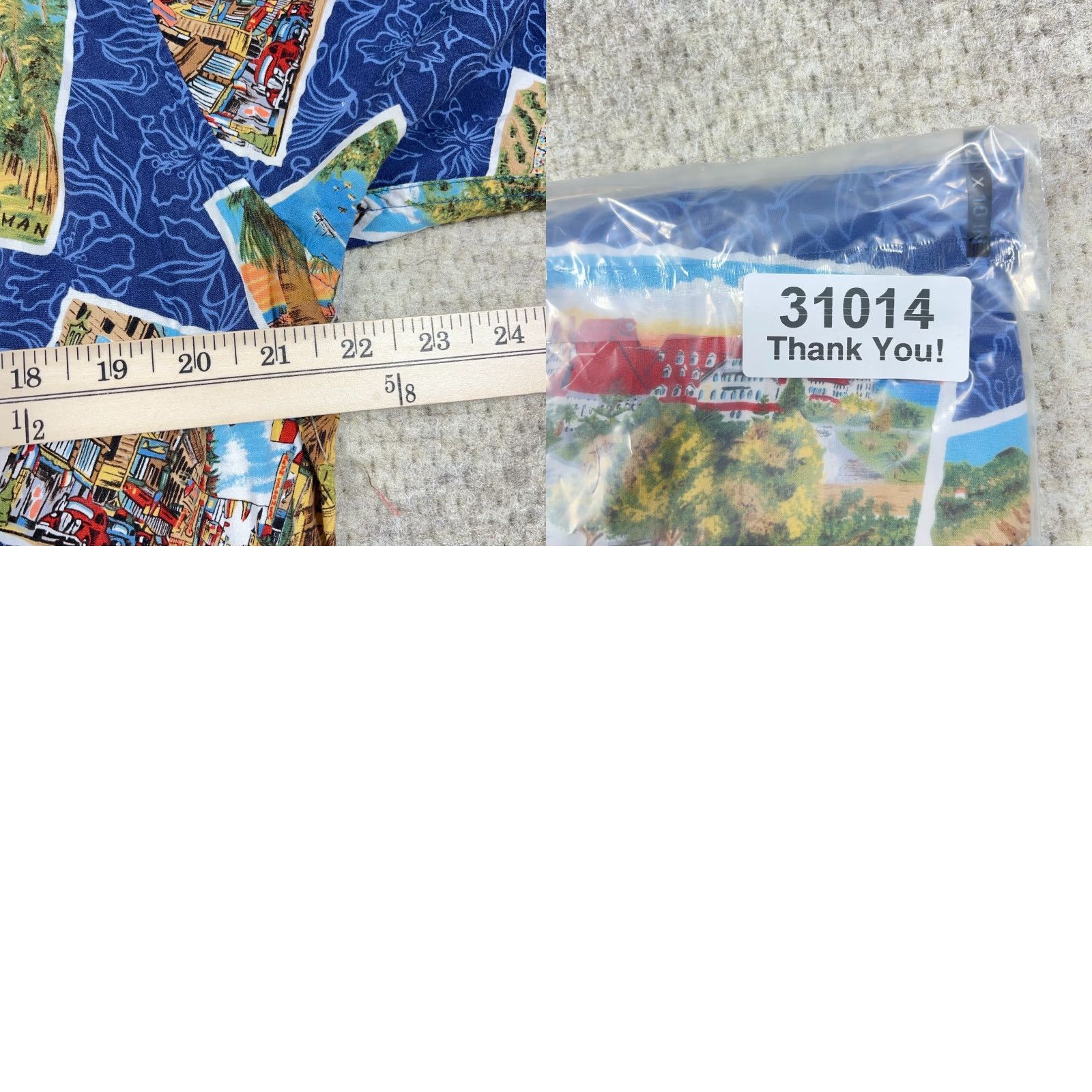 Reyn Spooner VINTAGE Reyn Spooner Hawaiian Shirt Men Medium Blue Rayon Postcards Adult Size US M / EU 48-50 / 2 - 8 Thumbnail