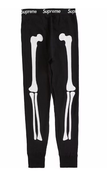 Supreme Supreme Thermal Skeleton Black Pants Brand New size medium Size US 34 / EU 50 - 2 Thumbnail