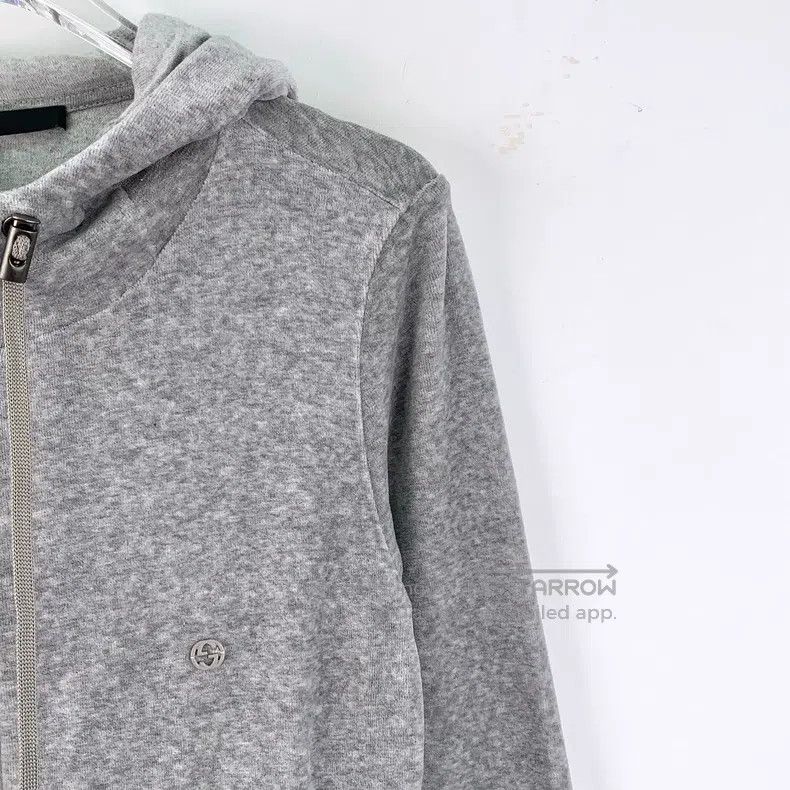 Gucci Gucci Grey cotton hooded drawstring zipper long-sleeved sw Size US XS / EU 42 / 0 - 3 Thumbnail