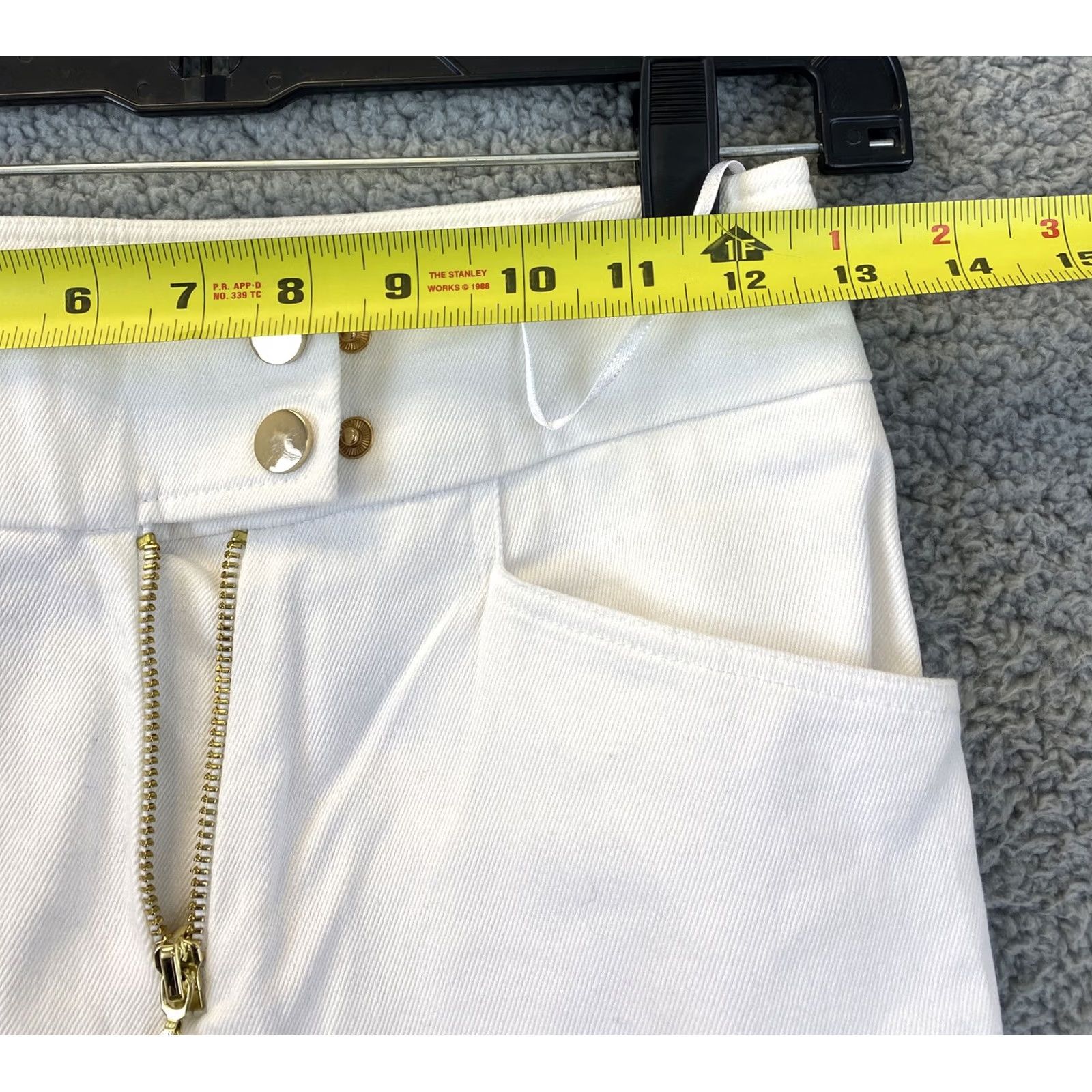 Topshop Topshop Women’s Slim Skinny Denim Pants White Size 2 26" Waist 26" Hips Zip Mid Rise Vintage No Leather Elephant Legs Jeans Mens Women Girls? Size 26" / US 2 / IT 38 - 6 Thumbnail