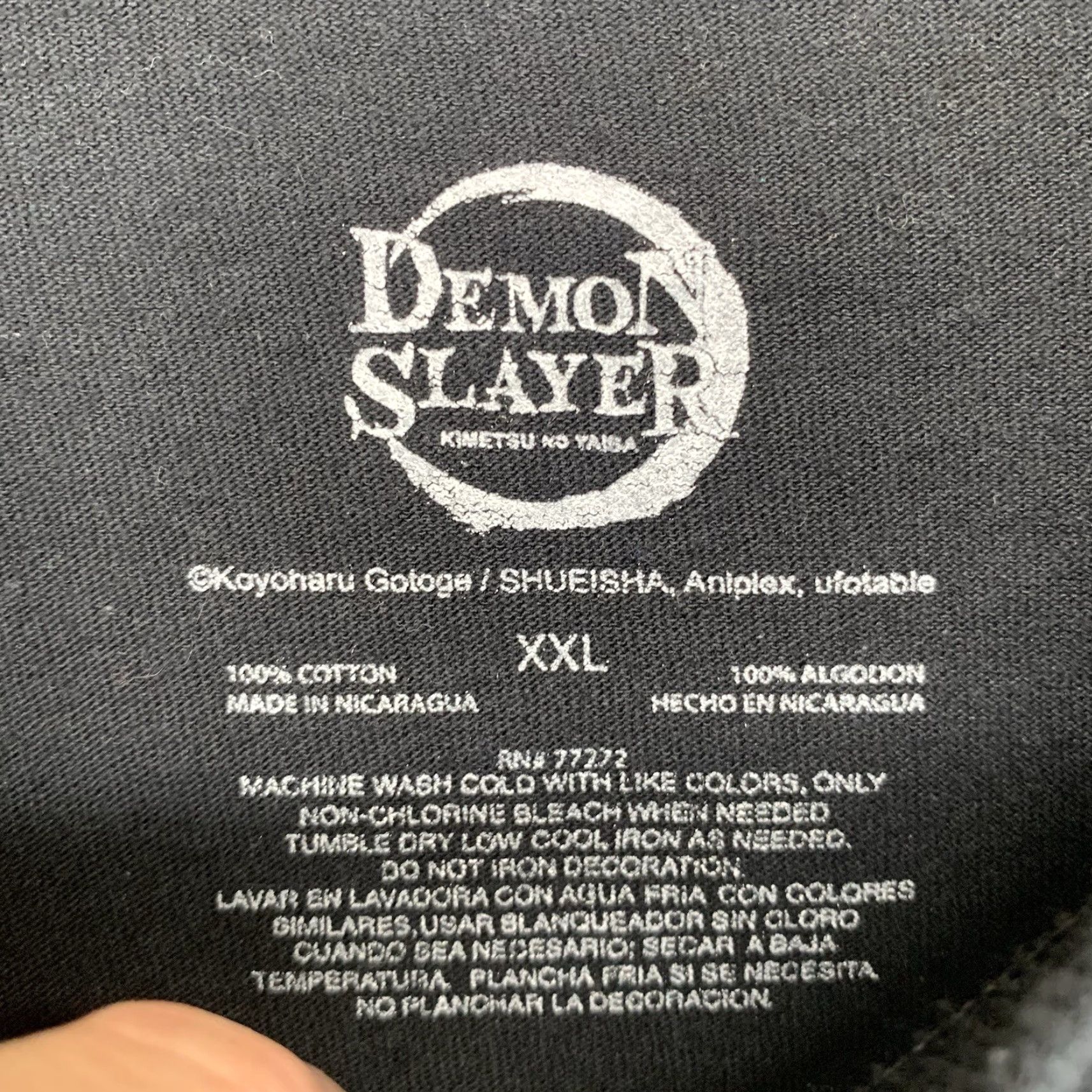 Vintage Demon Slayer Anime Graphic Shirt Mens 2XL Black Short Sleeve Cotton T-Shirt Size US XXL / EU 58 / 5 - 7 Thumbnail