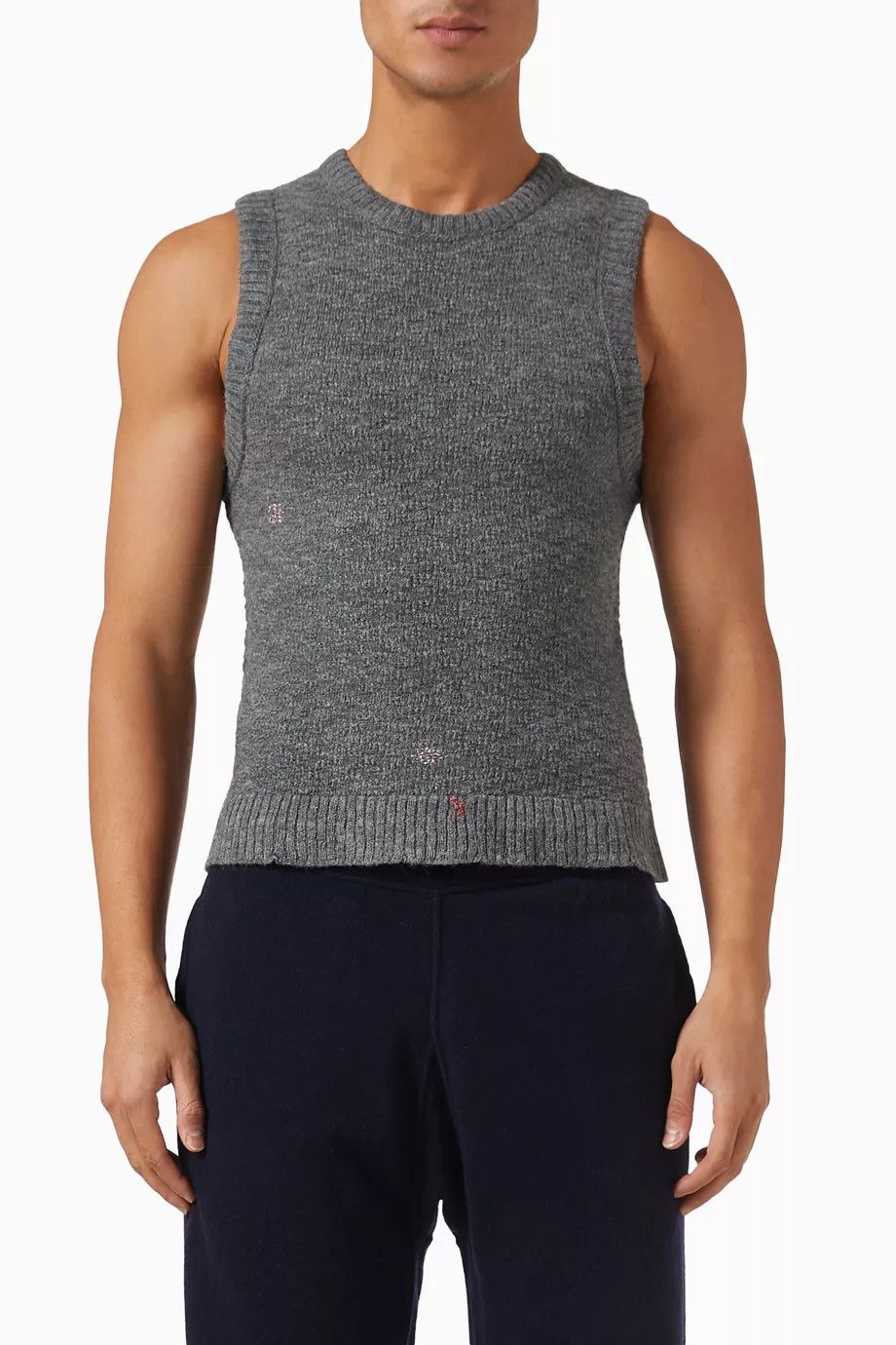 Maison Margiela oc11z0925 Knit Tank Top in Grey Size US XL / EU 56 / 4 - 1 Thumbnail