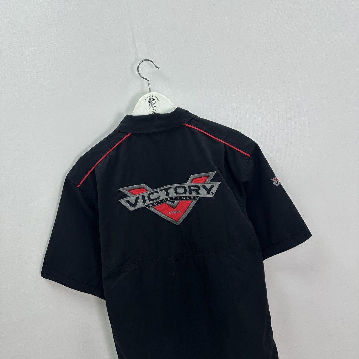 Vintage Vintage 00s Victory Motorcycle USA shirt button y2k hype og Size US L / EU 52-54 / 3 - 11 Thumbnail