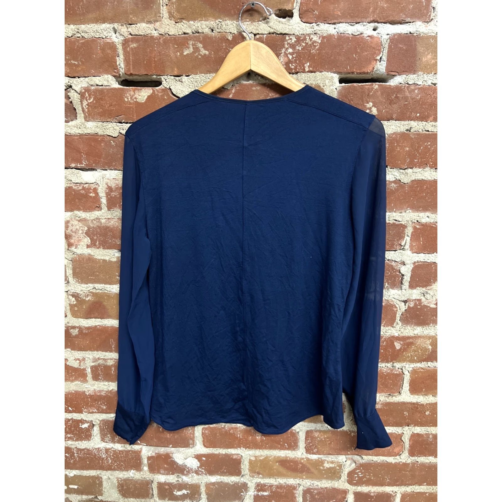 Karen Millen Karen Millen Womens Blouse Shirt Blue Long Sleeve 10 Adult Womens New Size L / US 10 / IT 46 - 2 Thumbnail