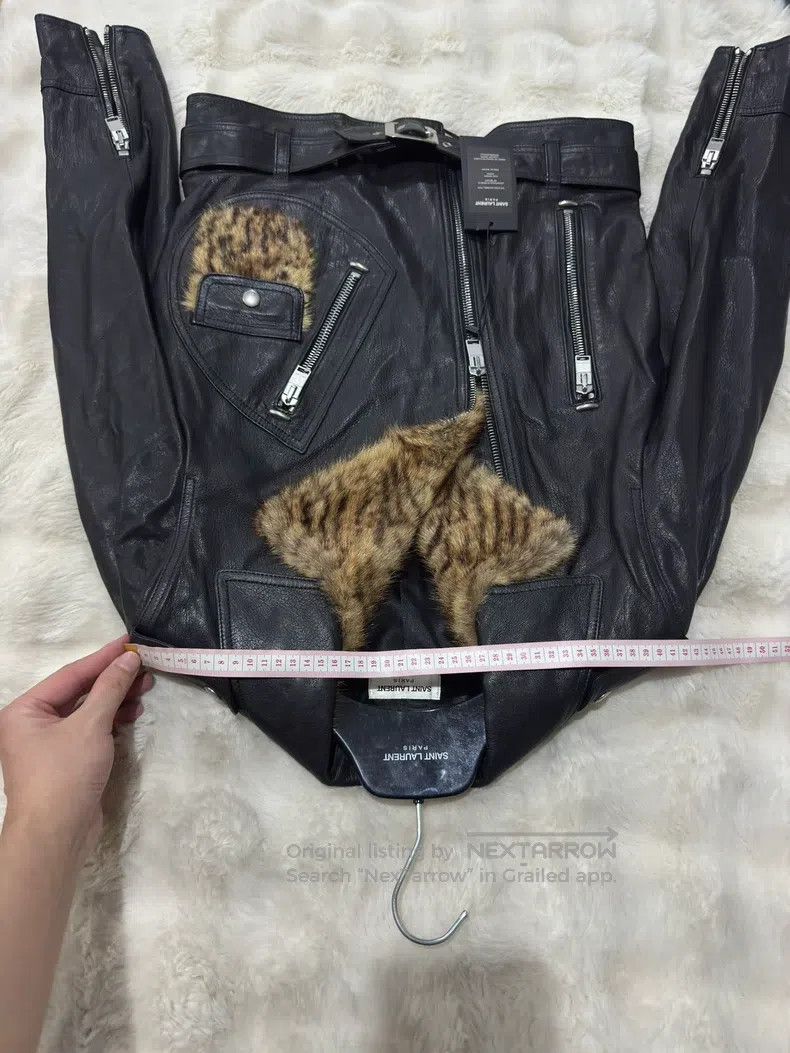 Saint Laurent Paris Saint Laurent Paris Fur Leather Jacket Size US S / EU 44-46 / 1 - 7 Thumbnail