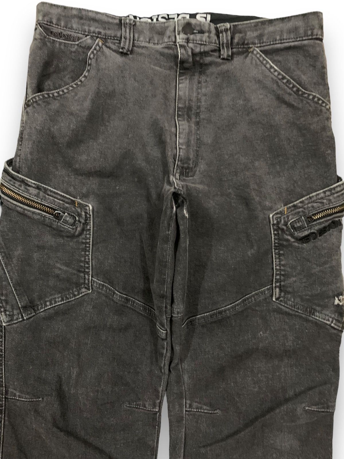 POST ARCHIVE FACTION (PAF) Vintage Japanese Brand Double Knee Style Utility Cargo Jeans Size US 33 - 4 Thumbnail