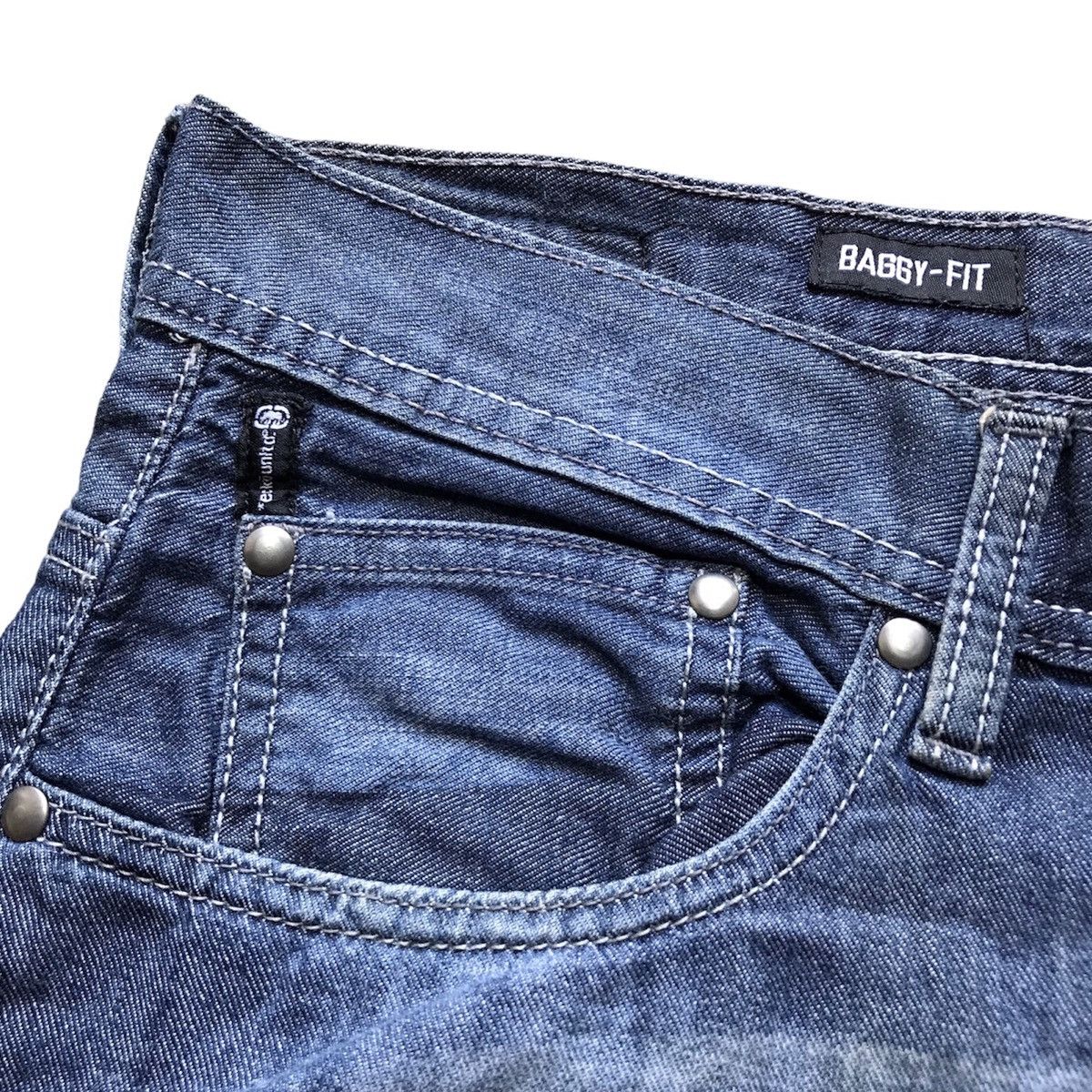 Ecko Unltd. × JNCO Y2K Ecko Embroidered Denim Pants Size US 34 / EU 50 - 10 Thumbnail