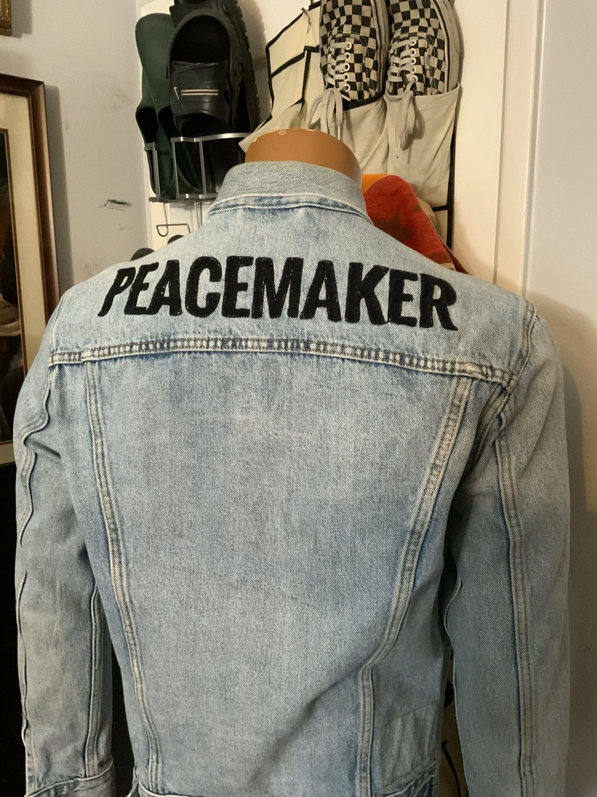 Levi's Levis Peacemaker Embroidered Denim Jean Trucker Jacket Size US M / EU 48-50 / 2 - 13 Thumbnail