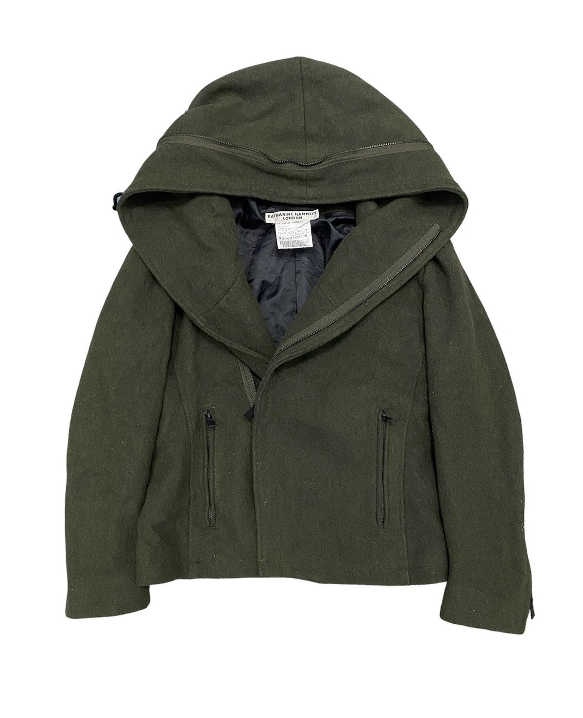Katharine Hamnett London Vtg K.Hamnett Gimmick Bono Wool padded large hoodie Size US S / EU 44-46 / 1 - 2 Thumbnail