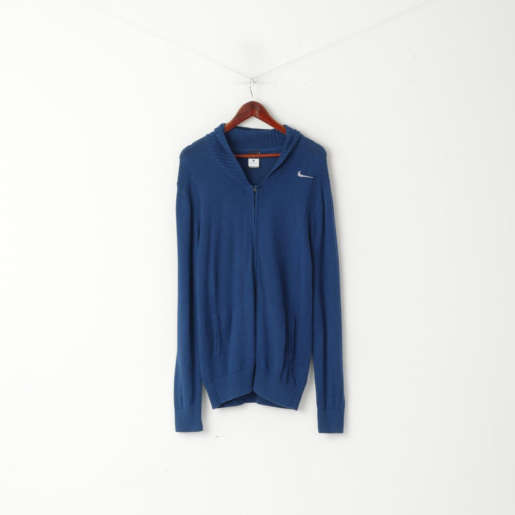 Nike Nike Men L Sweater Navy Long Stretch 8039 Size US L / EU 52-54 / 3 - 2 Thumbnail